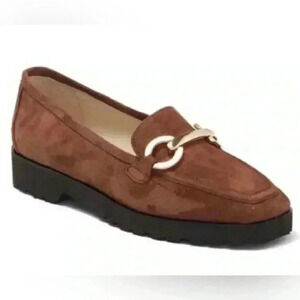 New Amalfi Rangoni Walk On Air Bit Loafers Brown Suede Size 11